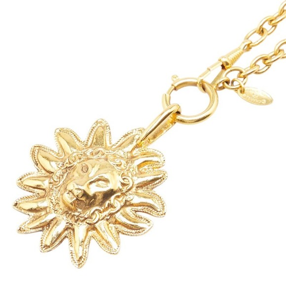 CHANEL Lion Long Necklace Gold Plated Women's - Picture 1 of 8